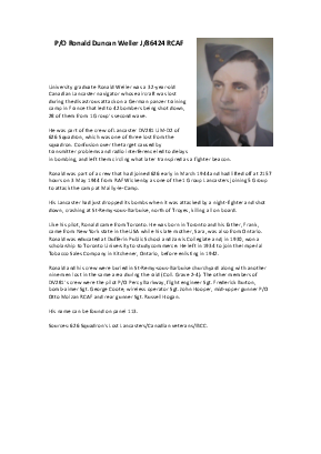A preview of a PDF biography for Weller, Ronald Duncan